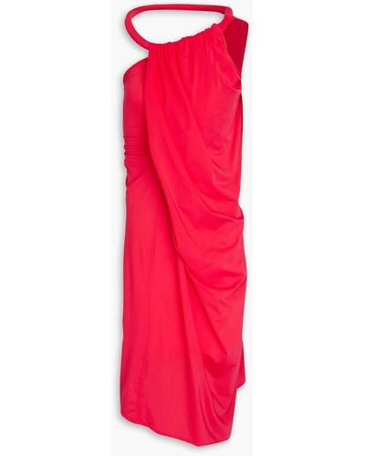 JW Anderson Kleid aus stretch-jersey mit asymmetrischer schulterpartie - Pink