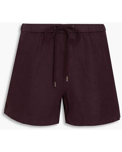 James Perse Linen Shorts - Purple