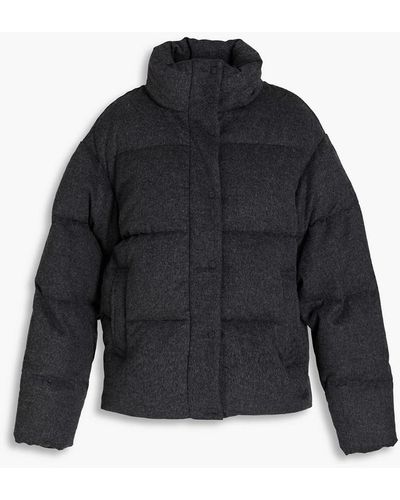 JOSEPH Quilted Wool-blend Flannel Down Jacket - Grey