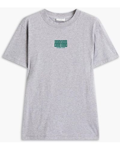 Sandro T-shirt aus baumwoll-jersey mit print - Grau