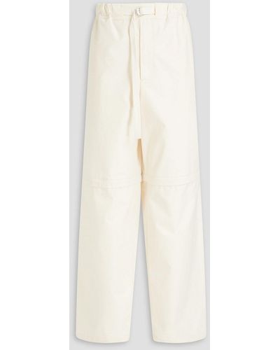 Jil Sander Appliquéd Cotton Trousers - White