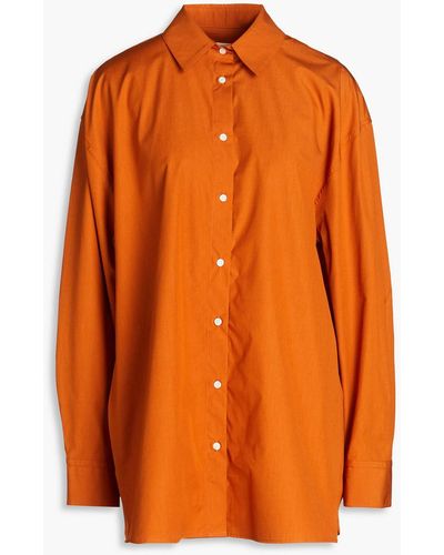 Loulou Studio Espanto Cotton-poplin Shirt - Orange