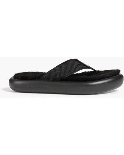 Stella McCartney Zehensandalen aus canvas - Schwarz