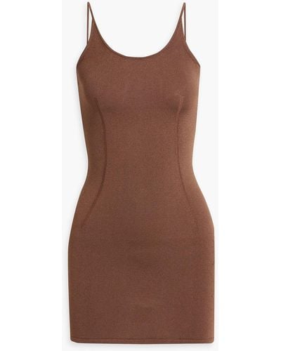 Dion Lee Stretch-knit Mini Dress - Brown