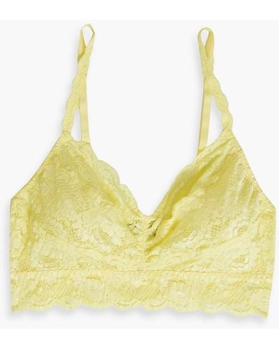 Cosabella Never Say Never Stretch-lace Bralette - Yellow