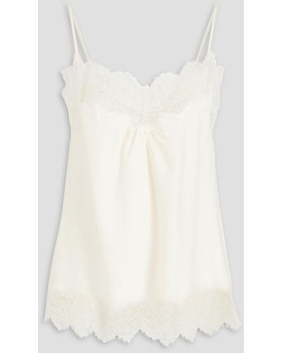 Zimmermann Lace-trimmed Satin Camisole - White