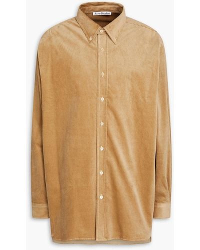 Acne Studios Cotton-blend Corduroy Shirt - Natural