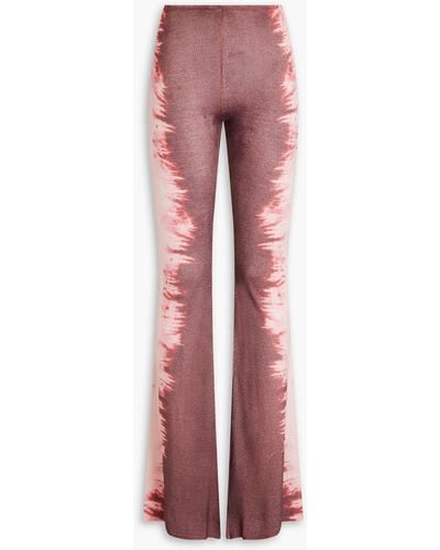 16Arlington Alecto Belted Wool-blend Jersey Skinny Trousers - Red