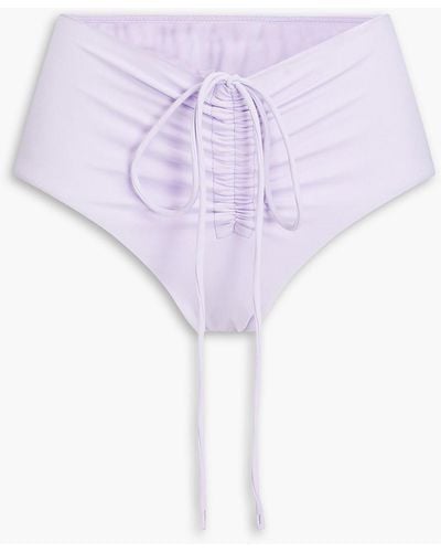 Christopher Esber Ruched High-rise Bikini Briefs - Purple