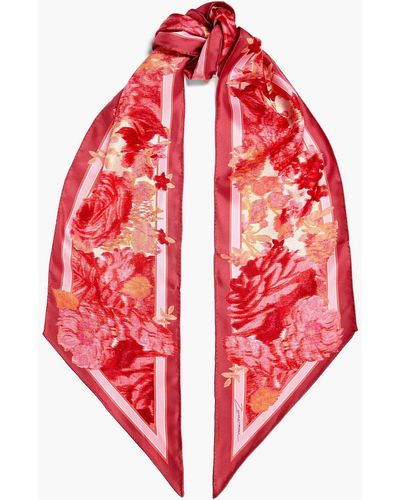 Zimmermann Floral-print Silk Scarf - Red