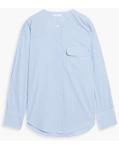 Equipment Sigourney Striped Cotton-poplin Shirt - Blue