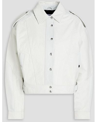 IRO Koabe Crinkled-leather Jacket - White