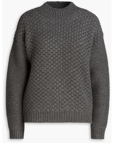 LE17SEPTEMBRE Pointelle-knit Turtleneck Sweater - Grey