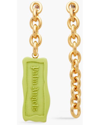Palm Angels Gold-tone Earrings - Yellow