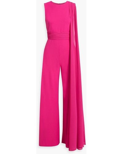 ONE33 SOCIAL Draped Crepe Jumpsuit - Pink