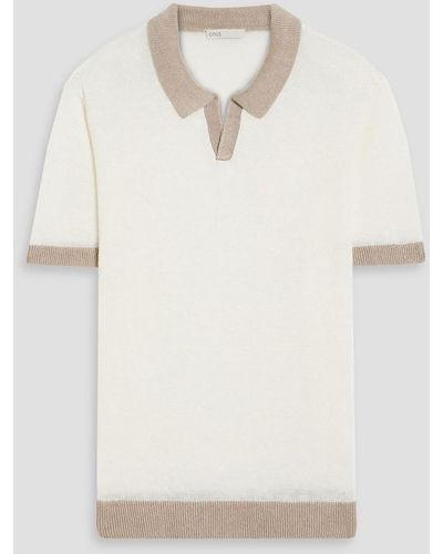 Onia Johnny Linen Polo Jumper - Natural