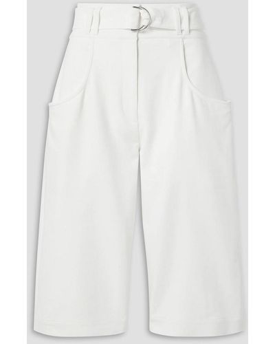 Proenza Schouler Belted Crepe Shorts - White