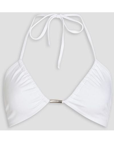 Melissa Odabash Luxor Ruched Bikini Top - White
