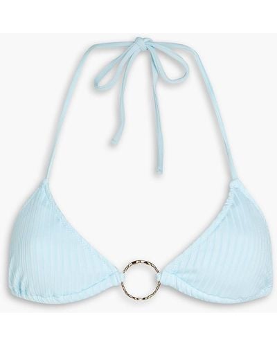 Melissa Odabash Miami geripptes triangel-bikini-oberteil - Blau