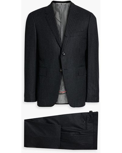 Thom Browne Pinstriped Wool-twill Suit - Black