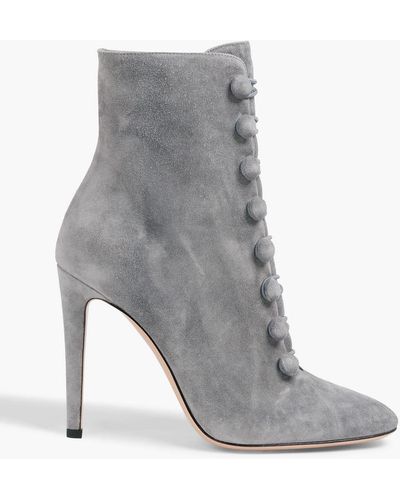 Gianvito Rossi Imperia Suede Ankle Boots - Gray