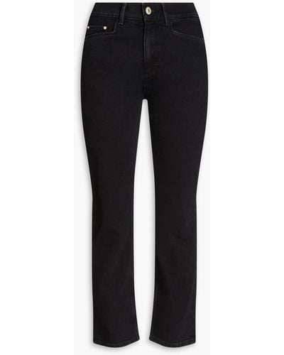 Wandler Carnation Cropped High-rise Straight-leg Jeans - Black