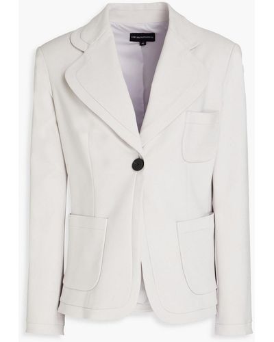Emporio Armani Cotton-blend Blazer - White