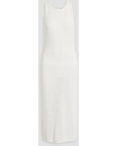Onia Crochet-knit Linen Midi Dress - White