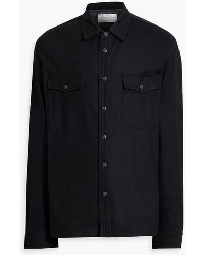 Rag & Bone Jack Brushed Wool-jersey Shirt - Black
