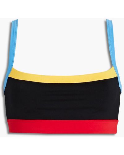 Splits59 Monah sport-bh aus stretch-material in colour-block-optik - Schwarz