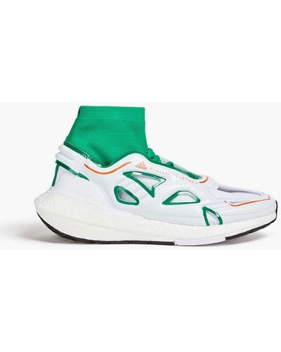 adidas By Stella McCartney Ultraboost 22 Elevate Rubber And Stretch-knit Sneakers - Green