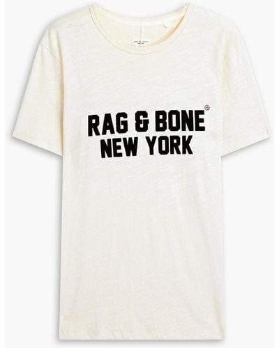 Rag & Bone Printed Cotton-jersey T-shirt - White