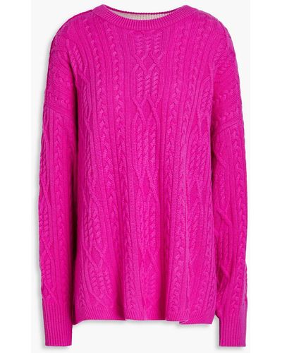 arch4 Holland Park Cable-knit Cashmere Sweater - Pink
