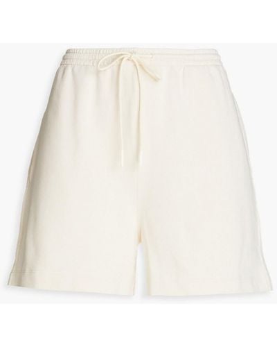 Vince French Cotton-terry Shorts - Natural