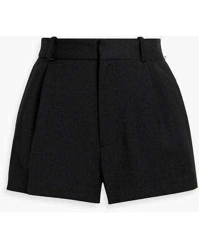 Area Crystal-embellished Wool-twill Shorts - Black