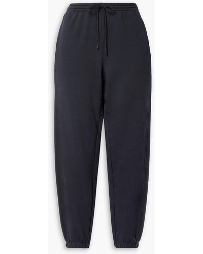 Vince French Cotton-terry Track Trousers - Blue