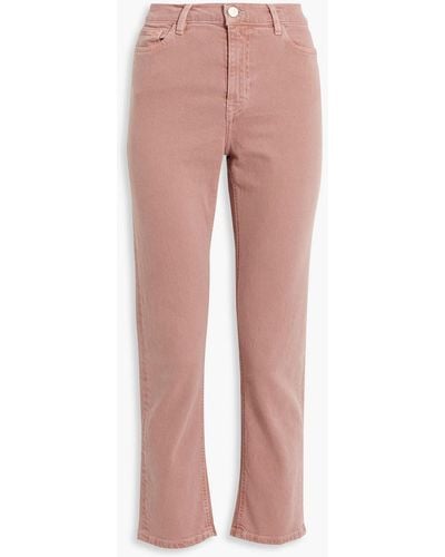 Paul Smith Cropped High-rise Slim-leg Jeans - Pink