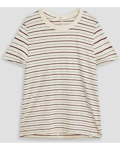 Rag & Bone Striped Pima Cotton-jersey T-shirt - Natural