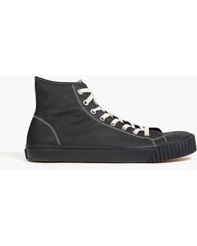 Maison Margiela Tabi Split-toe Canvas High-top Sneakers - Black
