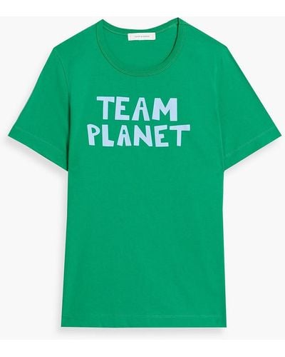 Chinti & Parker Printed Cotton-jersey T-shirt - Green