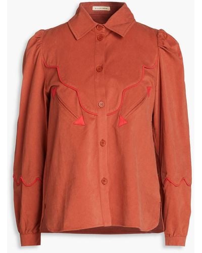 Stella Nova Flicka hemd aus baumwollpopeline - Orange