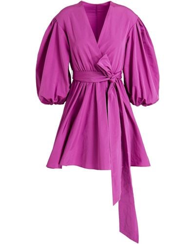 Valentino Garavani Belted Cotton-blend Taffeta Mini Wrap Dress - Pink