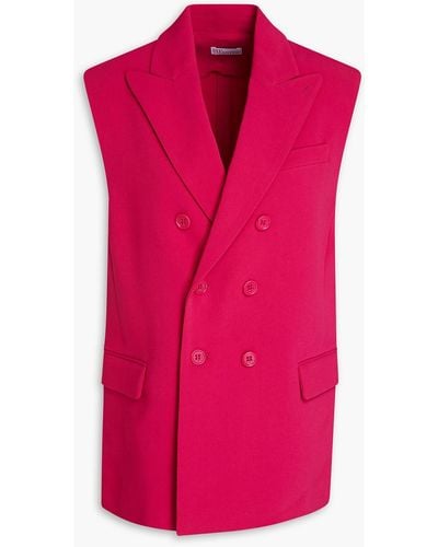 RED Valentino Double-breasted Crepe Vest - Pink