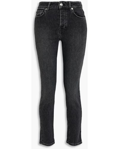 IRO Galloway Faded Mid-rise Skinny Jeans - Black