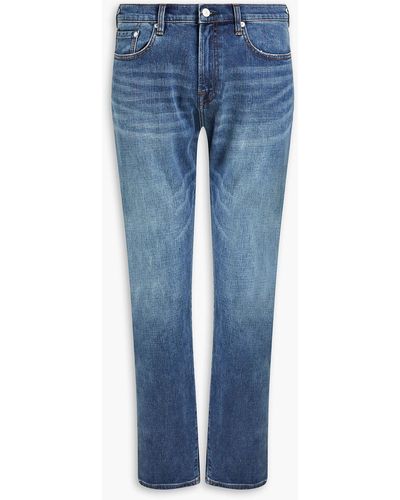 Paul Smith Tapered Faded Denim Jeans - Blue