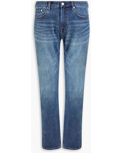 Paul Smith Tapered Faded Denim Jeans - Blue