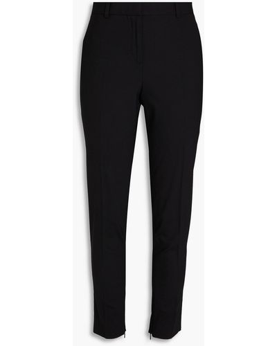 Versace Stretch-wool Crepe Skinny Trousers - Black