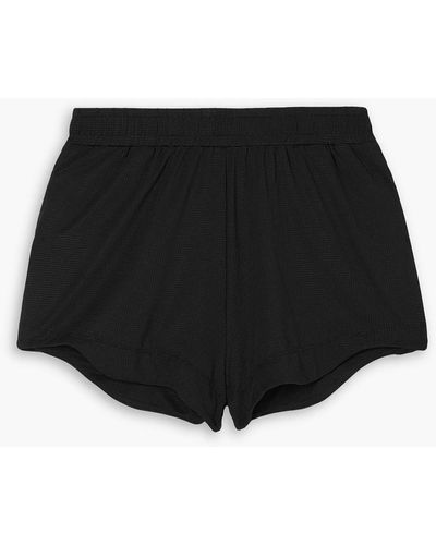 Ganni Printed Stretch -mesh Shorts - Black