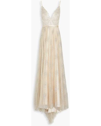 Catherine Deane Rumi Embellished Glittered Tulle Bridal Gown - White