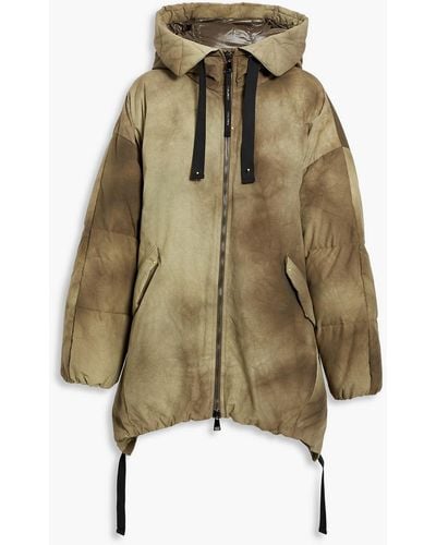 Holden Tie-dyed Shell Hooded Down Parka - Natural